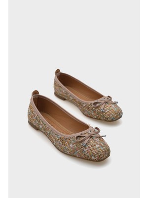 Capone Outfitters Hana Trend Kadın Babet Suni Deri Düz Taban 39 Numara Rahat Kullanım