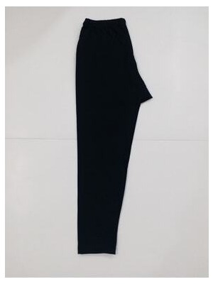 Roniwear Kadın Büyük Beden Penye Tayt Yumuşak ve Pürüzsüz Siyah Renk Uzun Kalıp