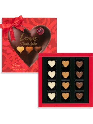 Elit Çikolata Love Chocolate Spesiyal Kutu Kalp 120G Glutensiz