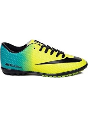 Walked Super Mercury 401 Sarı Turkuaz Erkek Çocuk Halısaha Futbol Ayakkabısı Bağcıklı Model ile Konfor