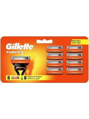 Gillette Fusion 5 Manual Yedek 8'li Karton Ambalaj Kullan-At Özelliği ile Rahat Tıraş