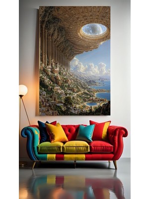 Özkacar Group Ütopya V11 Ev Duvar Salon Güzellik Salonu Ofis Dükkan Dekarasyon Kanvas Tablo