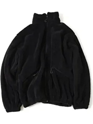 Erkek Pelüş Ceket Kalın Oversize Fermuarlı