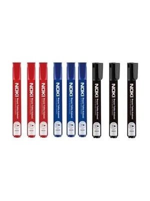 Tahta Kalemi 9 Adet 3 Mavi 3 Siyah 3 Kırmızı