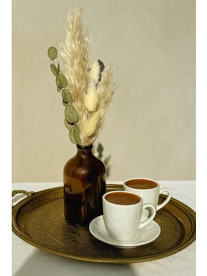 Vazoda Çiçek Buketi, Bohem Ev Dekorasyonu, Kahve Yanı Sunum, Organizasyon, Söz Tepsisi Çiçeği 1 Adet