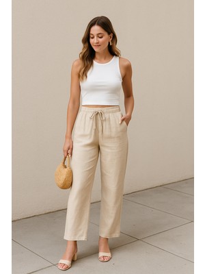 Bej Sofia Kadın Pantolon