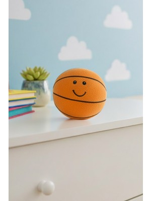 Peluş Basketbol Topu Oyuncak Yastık Dekoratif Spor Figürü Hediyelik Eşya