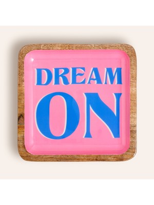 Lakrı Mango Ağacı Tepsi 20X20X3 cm Pembe