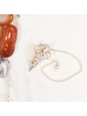 Pirinç Helezon Temalı Silver Pandül (Sarkaç) No:11