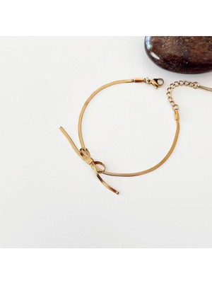 Noeud Papillon Çelik Bileklik