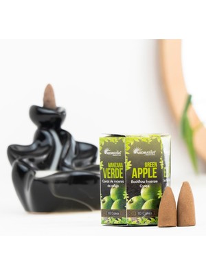 Aromatika Yeşil Elma Aromalı Geri Akışlı Şelale Tütsü