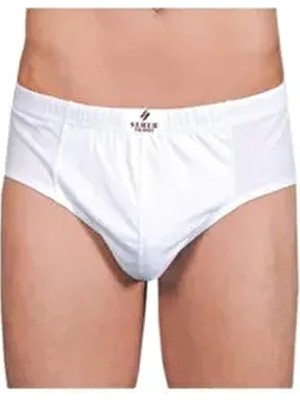 Seher 12'li Slip Külot Beyaz Düz Desen Rahat Tasarım Dokuma Kumaş İç Giyim