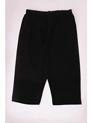 Kadın Siyah Büyük Beden Diz Üstü Tayt