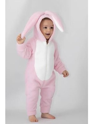 Kız  Çocuk Welsoft Tavşan Kulaklı  Kışlık  Tulum