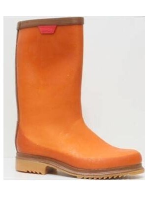 Derby Erkek Turuncu Kauçuk Uzun Çizme Düz Topuklu Rahat Kullanım İçin Şık Tasarım