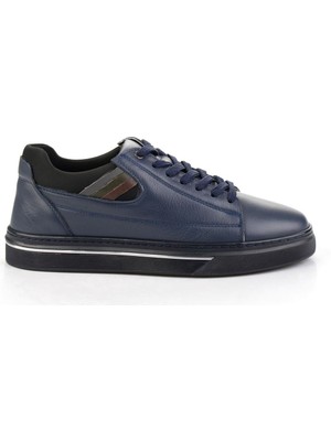Lacivert Hakiki Deri Erkek Sneaker E01082011203