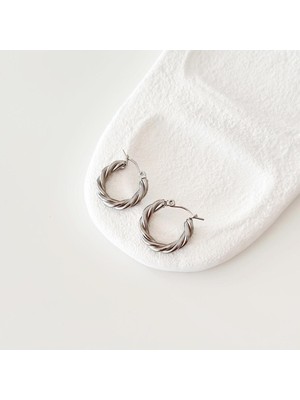 Tenuta Grey Çelik Küpe