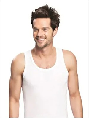 Tutku Beyaz Erkek Atlet %100 Pamuklu 3 Lü Paket Hafif Tasarım Yaka Tipi Dokuma