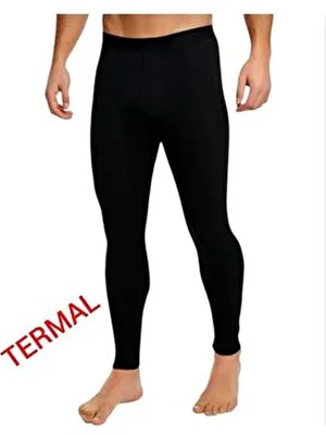 Akyüz Termal Uzun Sporcu Taytı Siyah Unisex SRN-004342 Nefes Alabilir Kumaş ile Antrenman ve Günlük Kullanım