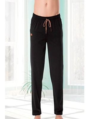 Kly %100 Pamuklu Battal Beden Erkek Tek Alt Pijama Düz Desen Relaxed Siluette 120