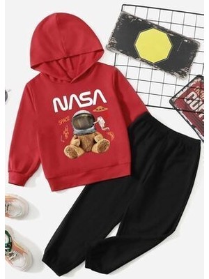 Uygun Tarz Çocuk Nasa Bear Eşofman Takımı