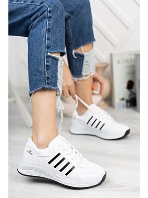 Infinite Kadın Erkek Günlük Genç Sneaker, Ortopedikyürüyüş Ayakkabısı Beyaz