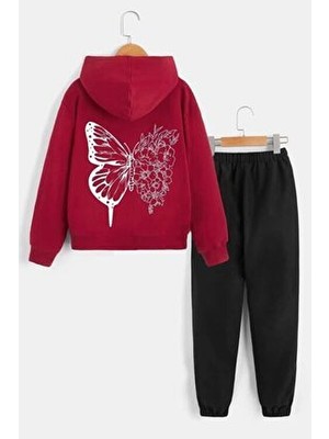 Uygun Tarz Çocuk Drawing Butterflies Eşofman Takımı