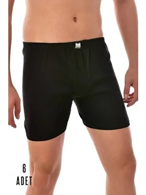 Tutku Erkek Siyah Düz Desenli 6 Paçalı Boxer 0111 Rahat Kullanım İçin Tasarlandı