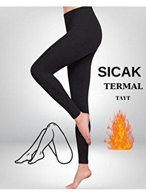 SEBURAM COLLECTION Kadın Termal Tayt Sıcak Tutan Dokuma İçlik Rahat Kullanım İçin
