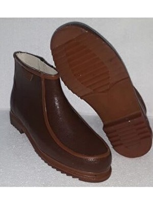 Derby Erkek Kahverengi Kısa Çizme Tekstil Astar Düz Burun Kısa Topuklu Rahat Kullanım