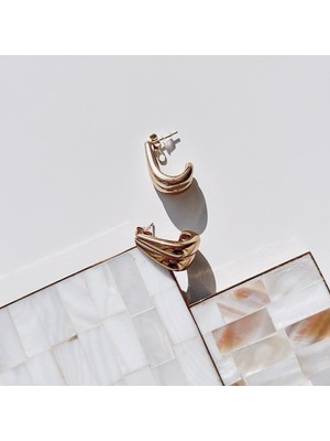 Adherent Gold Çelik Küpe