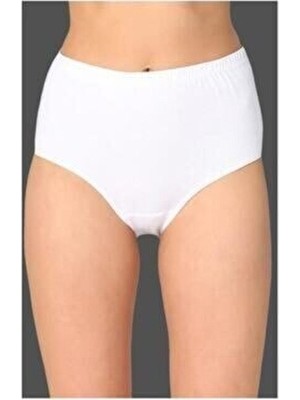 Tutku Kadın Beyaz 6'lı Paket Pamuklu Ribana Bato Külot Yumuşak Dokulu Konforlu İç Giyim