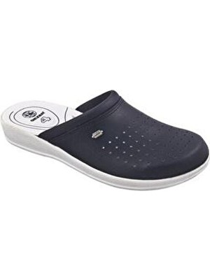 Gezer  Lacivert Ortopedik Eva Taban 4 Nokta Sabo Terlik Aşçı Hemşire Doktor İçin Konforlu
