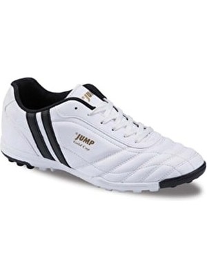 Jump 13258 Erkek Beyaz Halı Saha Futbol Ayakkabı Normal Bilekli Plastik Çivili Tasarım