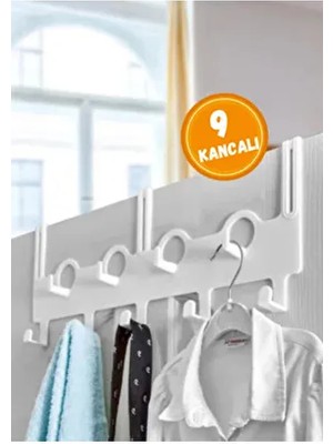 9 Kancalı Çok Amaçlı Kapı Arkası Askısı
