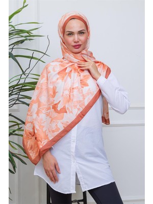 Eşsiz Suluboya Çiçek Desenli Dijital Soft Şal