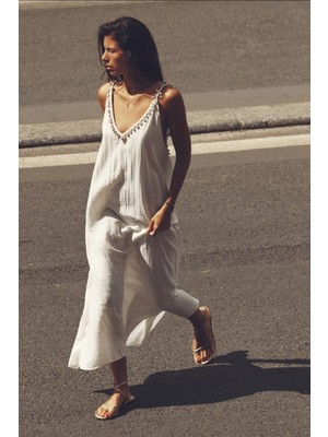 Allbucks Zara, Deniz Kabuklu Kroşe Pamuk Elbise ABZRA3339