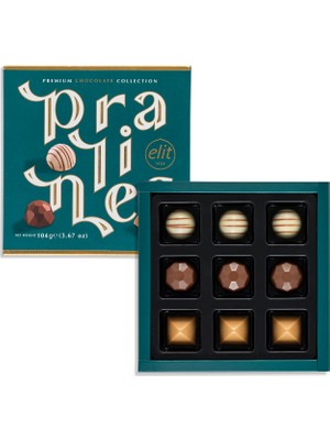 Elit Çikolata Premium Chocolate Collection Pralines Yeşil Kutu 104 gr Glutensiz
