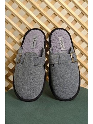 Tokalı Keçe Kumaşlı Erkek Damat Çeyiz Terlik