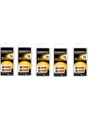 Duracell 13 Numara Kulaklık Pili 5 Paket 6'lı Yüksek Performanslı Enerji Verimliliği