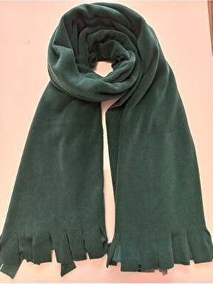 Unısex Nefti Yeşili Polar Atkı Şal Kaşkol