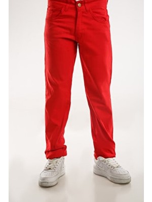 23 Nisan 29 Ekim Kız Erkek Unisex Uygundur Kırmızı Pantolon Kilo 39) (Boy 1.45CM)
