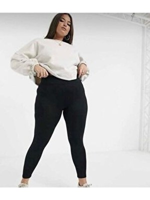 Kadın Çelik Örme Büyük Beden Toparlayıcı Sıkılaştırcı Yüksek Bel Siyah Tayt