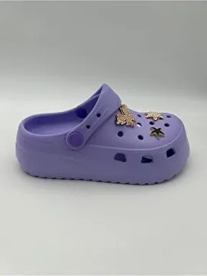 Çocuk Yüksek Taban Süslü Cross Terlik