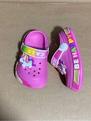 Calx Kız Çocuk Unicorn Figürlü Kaydırmaz Taban Eva Terlik Sandalet Konforlu Kullanım Alanı