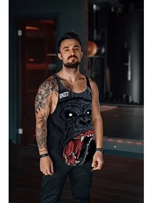 Freeyez Gorilla Bndt Sporcu Atleti Dokuma Kumaşlı Rahat Tasarım Fitness Tank Top