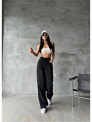 Trend Unısex Loose Fıt Kar Yıkama Baggy Jean Pantolon-Trend Unısex Loose Fıt Snow Wash Baggy Jean Pa