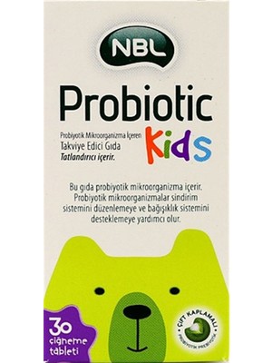 Teptip NBL Probiotic Kids 30 Çiğneme Tableti