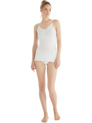 Blackspade Ince Askılı Beyaz Atlet 1627