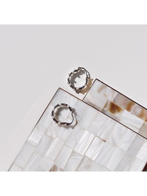 Min Inci Grey Çelik Küpe